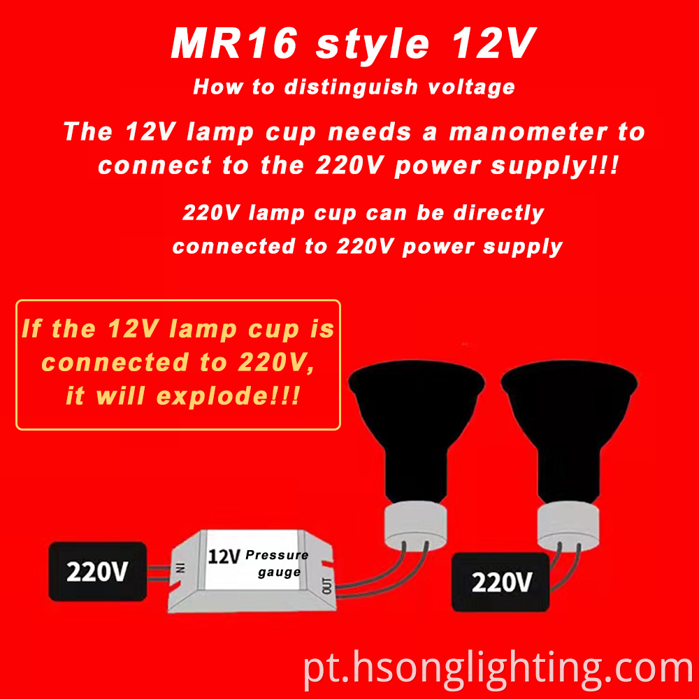 Hot Sales Aluminium LED Spotlight GU10 LED 5W MR16 12V 5W GU5.3 Copa da lâmpada
